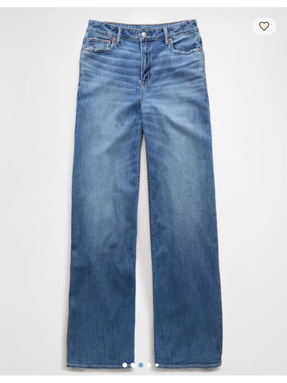 NWT AE Dreamy Drape Stretch Super High-Waisted Baggy Wide-Leg Jean - Picture 10 of 13